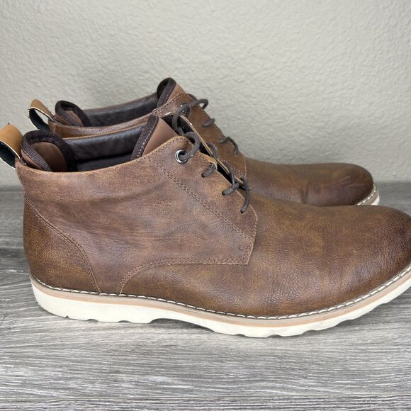 Madden Mens Brown Lace Up Chukkas Boots Size 12 M-Brakon Classic EUC - Picture 5 of 12